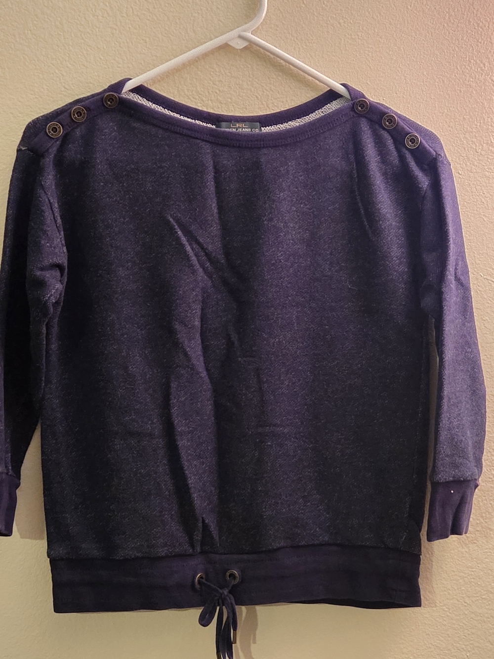 Ralph Lauren Navy Knit Petite Pullover